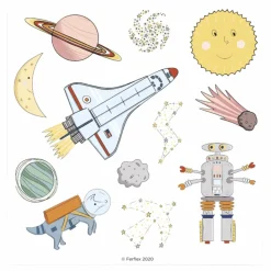 Ferflex Magnets Espace - Set de 48 Multicolore Sale