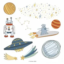 Ferflex Magnets Espace - Set de 48 Multicolore Sale