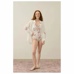Louise Misha Maillot 1 Pièce Bayo Fibres Recyclées - Collection Femme | Crème Hot