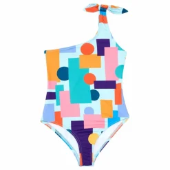 Sunchild Maillot de Bain 1 pièce Asymétrique Imprimé Ronnie | Bleu ciel Clearance