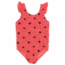 Búho Maillot de Bain 1 pièce Stars Coton Bio | Corail New