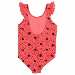 Búho Maillot de Bain 1 pièce Stars Coton Bio | Corail New
