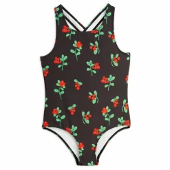 Mini Rodini Maillot De Bain Fleuri Coton Bio | Noir Online