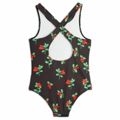 Mini Rodini Maillot De Bain Fleuri Coton Bio | Noir Online