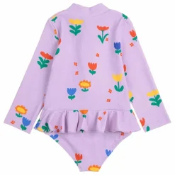 Bobo Choses Maillots De Bain|Maillot de Bain Fleurs Fibres Recyclées | Lilas