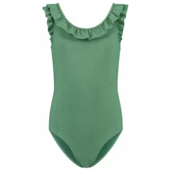 Beachlife Maillot de Bain Volants Shimmer Lurex | Vert kaki