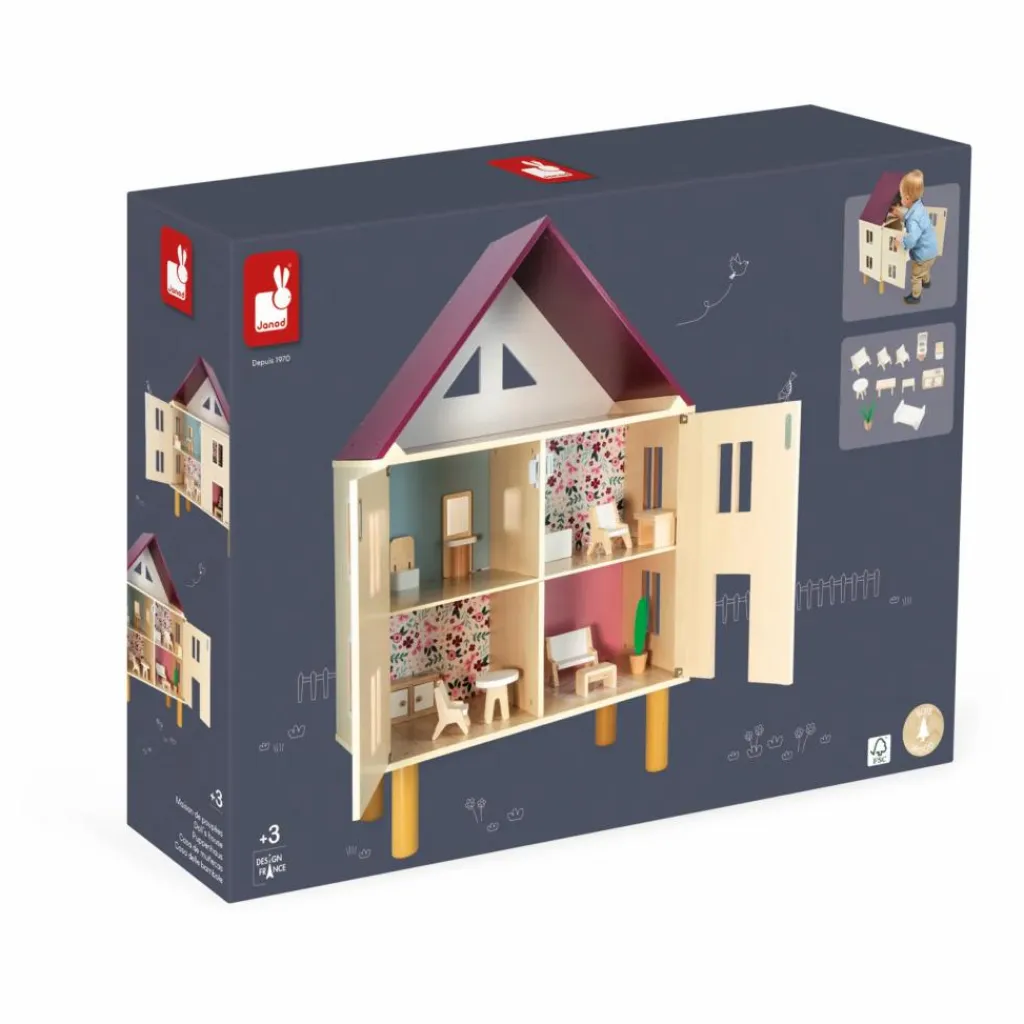 Janod Maison De Poupées Multicolore New