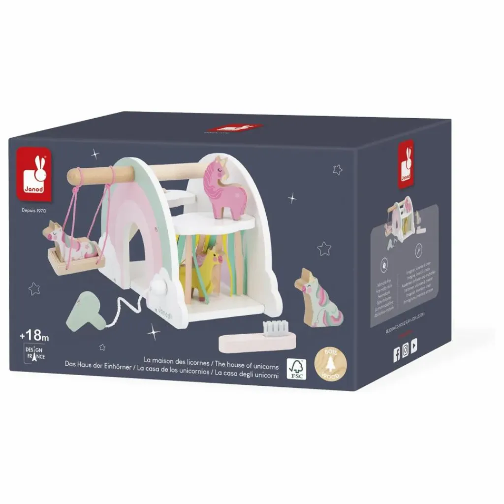 Janod Maison des Licornes Multicolore Clearance