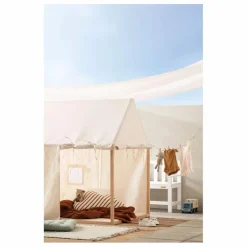 Kid's Concept Maison en toile de coton et bois | Blanc cassé Discount