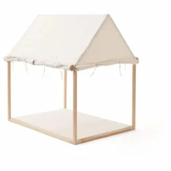 Kid's Concept Maison en toile de coton et bois | Blanc cassé Discount