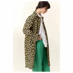 Sale Leon & Harper Manteau Aviona Léopard | Beige