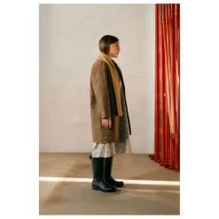 Sale Tangerine Manteau Carreaux Laine | Marron