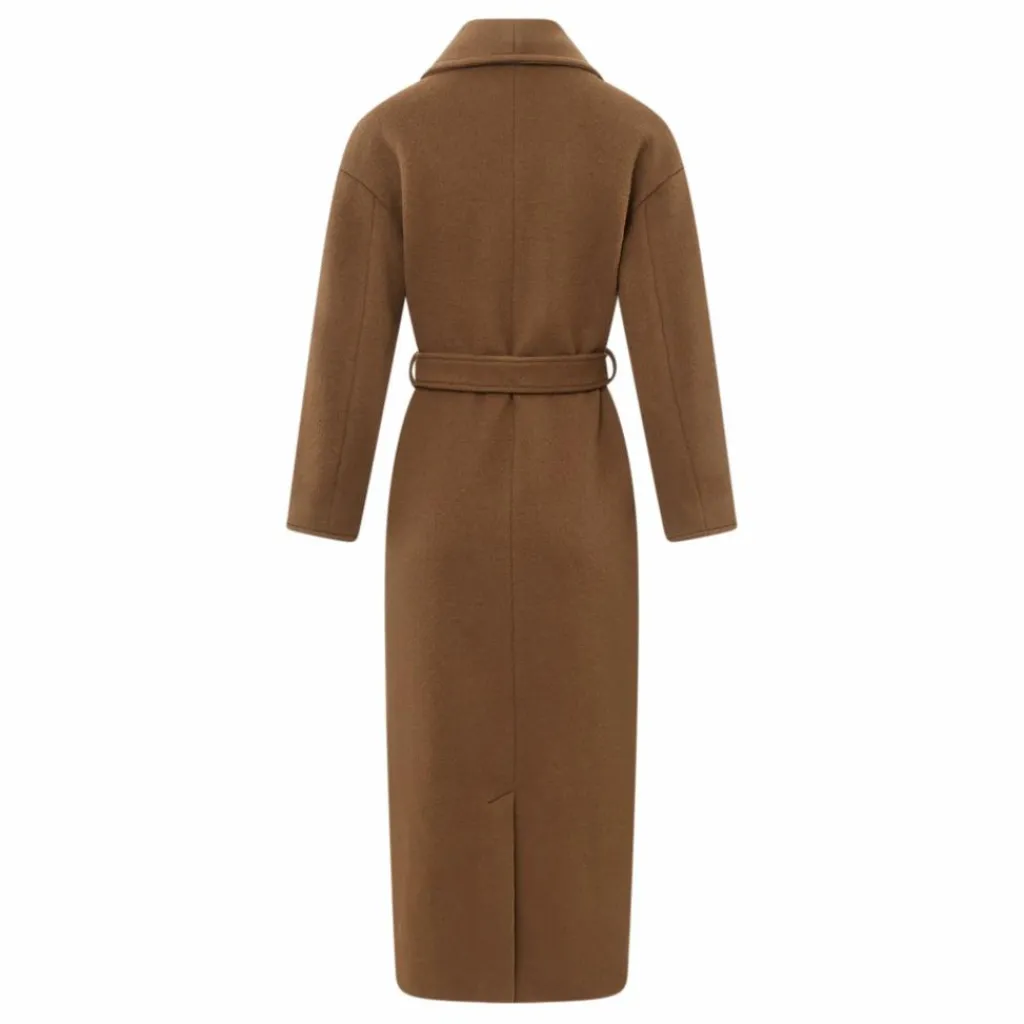 Best Alma Deia Manteau Ceinturé Laine Vierge | Taupe