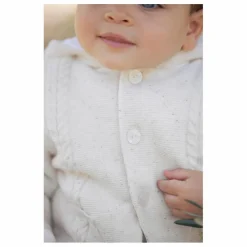 Clearance Tartine et Chocolat Manteau en Maille | Ecru