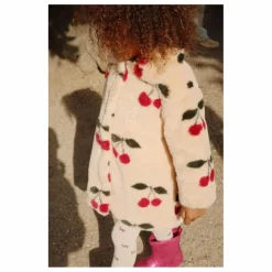 Outlet Konges Sløjd Manteau Façon Fourrure Fuzzie Cerises | Beige