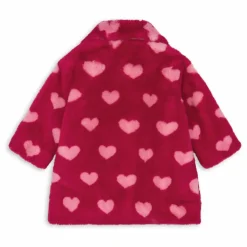 New Konges Sløjd Manteau Façon Fourrure Fuzzie Fibres Recyclées | Rouge