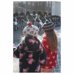 New Konges Sløjd Manteau Façon Fourrure Fuzzie Fibres Recyclées | Rouge