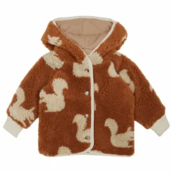 Sale Emile et Ida Manteau Façon Sherpa Ecureuils Bébé | Marron