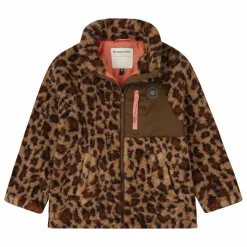 Tumble N'Dry Manteau Façon Sherpa Minnesota Léopard Fibres Recyclées | Marron Discount
