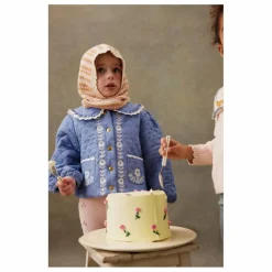 Discount Louise Misha Manteau Jouliana Chambray Coton Bio | Bleu