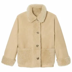 Nitah Manteau Julia Peau Lainée | Ecru Discount