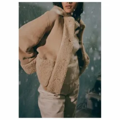 Nitah Manteau Julia Peau Lainée | Ecru Discount