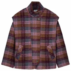 Louise Misha Manteau Kristina Carreaux Laine - Collection Femme | Rose Sale