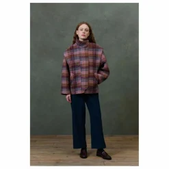 Louise Misha Manteau Kristina Carreaux Laine - Collection Femme | Rose Sale