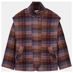 Louise Misha Manteau Kristina Carreaux Laine - Collection Femme | Rose Sale