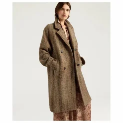 Femme Momoni Manteaux, Parkas|Manteau Lancaster Herringbone Laine Vierge |