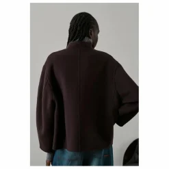 Hot Soeur Manteau Windsor Laine | Aubergine