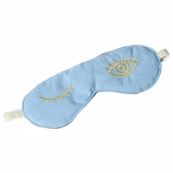 Sale La cerise sur le gâteau Masque de nuit en coton bio Eyes | Bleu ciel