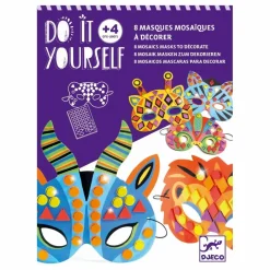 Djeco Loisirs Créatifs|Masques à décorer Animaux de la jungle - Set de 8