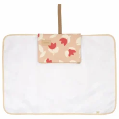 Nobodinoz Matelas à langer de voyage Hyde Park Tulip | Rouge Hot