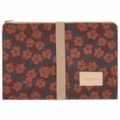 Nobodinoz Matelas à langer de voyage Hyde Park Maroon Poppies |