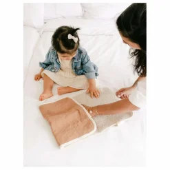 Adorna Matelas à langer de voyage en lin | Terracotta Discount