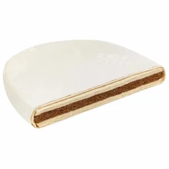 Bermbach Handcrafted Matelas ovale pour berceaux Lola et Emil en coton bio | Blanc Discount