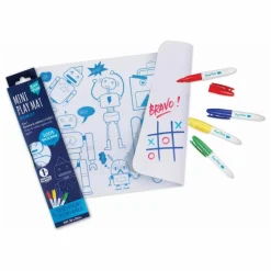Superpetit Mini set de table à colorier Robot avec 4 feutres