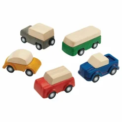 Plan Toys Mini véhicules en bois - Set de 5