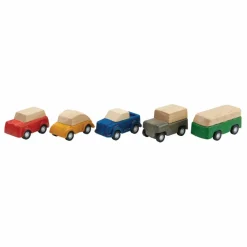Plan Toys Mini véhicules en bois - Set de 5