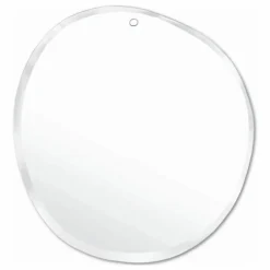 Best M Nuance Miroir extra plat biseauté - forme aléatoire ronde 47x50 cm Naturel