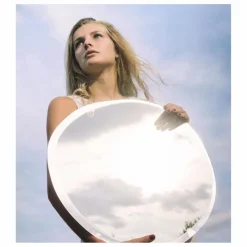 Best M Nuance Miroir extra plat biseauté - forme aléatoire ronde 47x50 cm Naturel