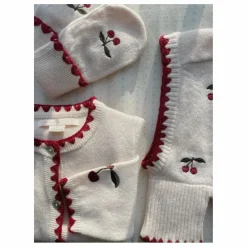 Konges Sløjd Mitaines Collette Cerises Laine | Ecru Sale