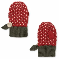 Enfant Konges Sløjd Accessoires De Mode|Accessoires|Mitaines Fraises Laine Mérinos |