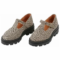 Discount Emile et Ida Mocassins Léopard Cuir | Taupe