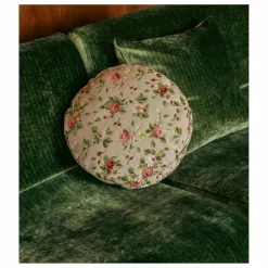 New The Socialite Family Module d'angle Rotondo en velours côtelé brillant | Vert olive