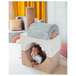 Wigiwama Jouets D'Éveil|Module de motricité en velours côtelé |