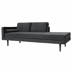 Broste Copenhagen Méridienne Wind en velours | Charbon