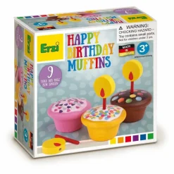 Online Erzi Muffins en bois avec bougies - Set de 3 Multicolore