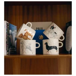 Anna + Nina Mug Poodle Blanc New